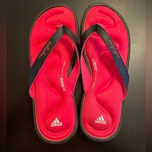 Adidas Fit Foam Black & Pink Flip flops 🩴 EUC
